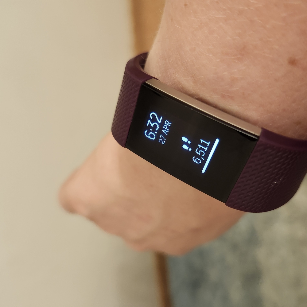 Fitness Tracker with Purple Band
